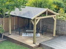 Wooden gazebo with felt - wooden,