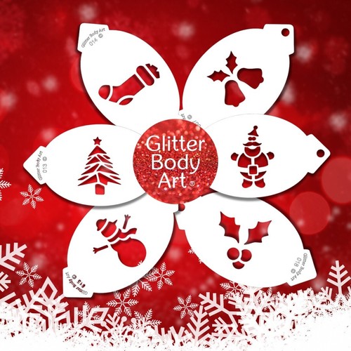 Face paint stencils - paint, christmas
