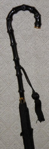 Antique black ladies umbrella - ladies,