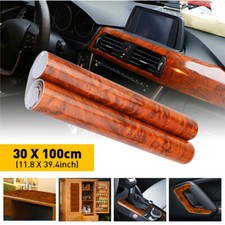 Car Glossy Walnut Wood Grain