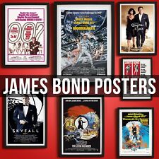 James Bond Movie Posters Classic Retro Cinema Poster Wall Art A5 A4 A3 A2