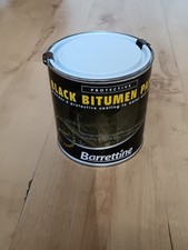 Barrettine Black Bitumen Paint, 1L Tins. For Wood, Metal & Concrete