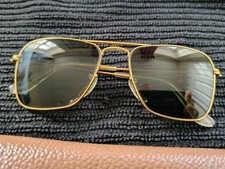 1980s VINTAGE B&L RAY-BAN USA CARAVAN GOLD Sunglasses Shades ORIGINAL TAN CASE.