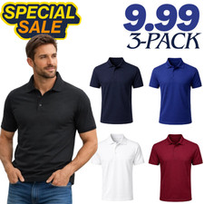 Mens Polo Shirts Pique Short