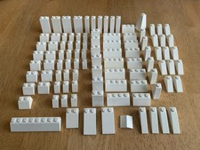 Lego 100X White Slope Bricks