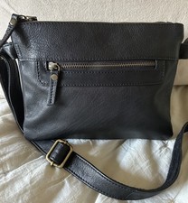 Fat Face Black Leather