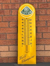 LOTUS WORLD CHAMPIONS Large Doomed Enamelled Thermometer Sign - 74 x 21 cm