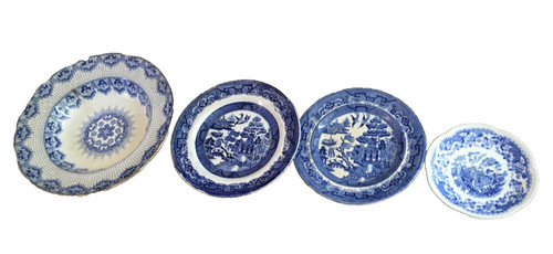 Various stamped antique plates - stamped,