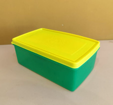 Anchor Butter Dish Tupperware Container Yellow And Green Collectable Rare Tub