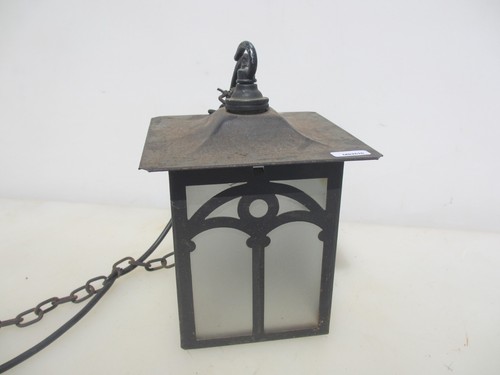 Vintage iron porch - iron, lantern