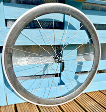 Carbon Front Wheel 700c Rim Brake Tubular 50mm Deep Road/Track Bladed spokes 