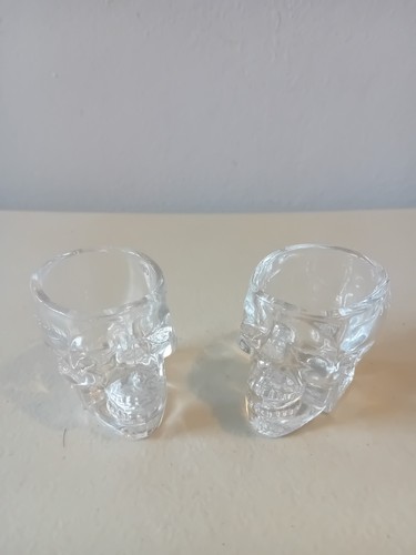 Skull shot glasses crystal - skull, x2
