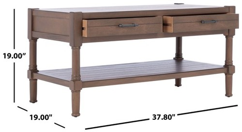 Safavieh filbert 2drw coffee - filbert,