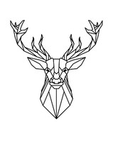 Geometric Stag Decal Sticker Wall art