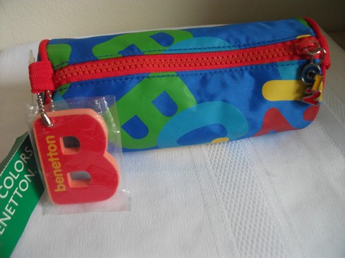 Benetton pencil case blue new - benetton,