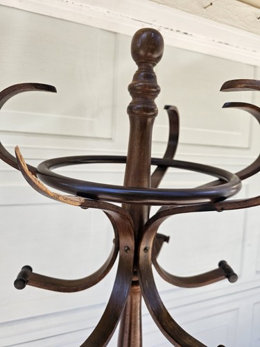 Vtg brown wood freestanding - ,