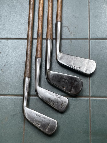 Hickory golf clubs - x4, tom