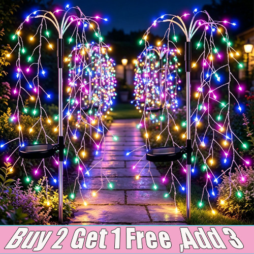 2pcs solar willow tree stake - 2pcs,