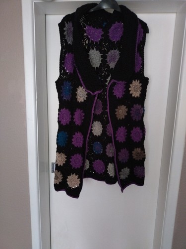 Crochet knit long waistcoat - crochet,