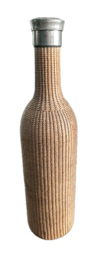 Antique french wicker wine - 10",