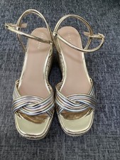 Ted Baker Wedge Sandals. Gold