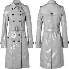 Women PVC Leather Trench Vinyl