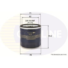For Fiat UNO 1.4 Turbo i.e. Genuine Comline Spin-On Engine Oil Filter