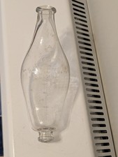 Vintage Glass "Allenburys Feeder" Banana Baby Bottle 17.5cm Tall