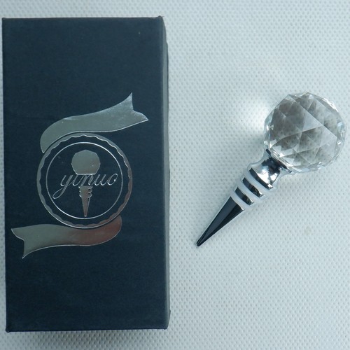 Wine glass bottle stopper - glass,