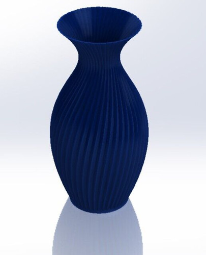Printed spiral swirl vase - spiral,