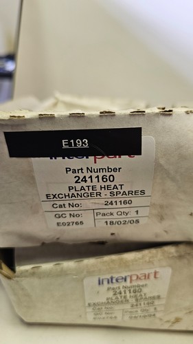 Baxi 241160 dhw heat exchanger - 241160,