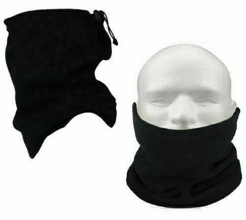 Black thermal fleece snood - black,