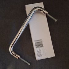 Pull Bar Handle Round Bar Bolt Through Polished Stainless Steel 225mm x 19mm