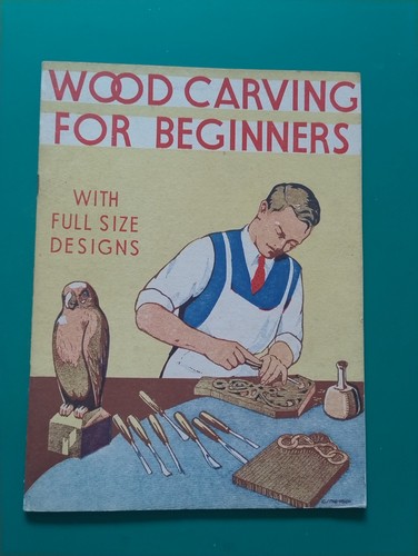 Vintage book woodcarving - book, for