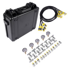 600bar Hydraulic Pressure Test Kit 5 Gauge 13 Couplings 14 Tee Connectors 5 Hose