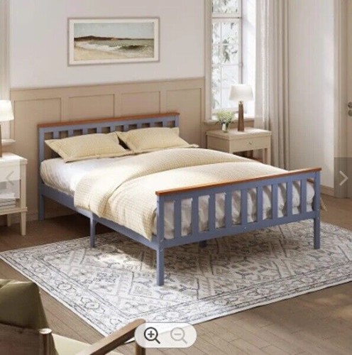 Wooden bed frame - bed, pine