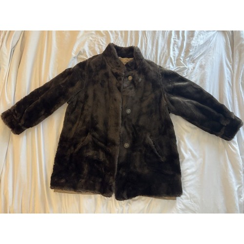 Vtg faux fur coat reversible - vtg,