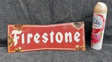 Firestone Tires Tyres Car Motorbike GarageMan Cave Enamel Advertising Sign