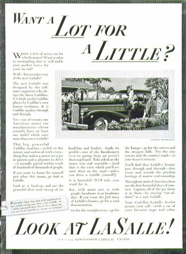 Want lot for little - want,