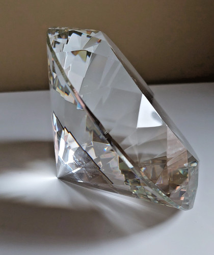 Large cut glass multi faceted