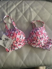 Wolf & Whistle Swimwear Bikini Top UK 36D Polyester Mix Push Up