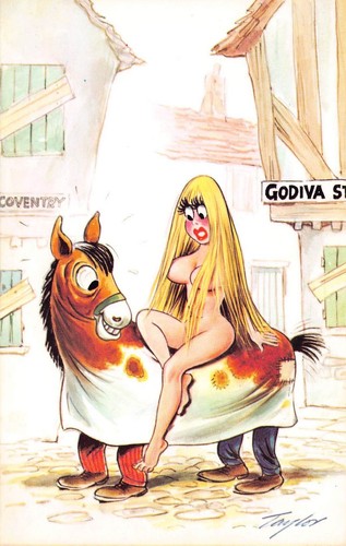 Lady godiva saucy comic - lady,