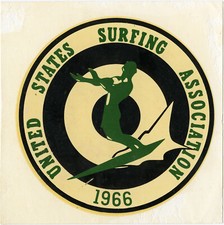 4 ITEMS:  1962-66 USSA - Water Slide Decal - Newsletter - Members Card - Signup