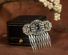 Hair Comb Art Deco Silver