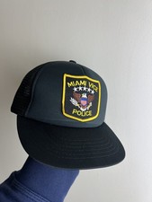 Miami Vice Police Snapback Cap, Black Base Colour, Embroidered Logo