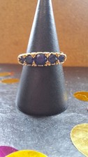9ct Yellow Gold Sapphire Eternity Ring Size K
