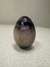 Antique beautiful  Carved Blue John Specimen Egg