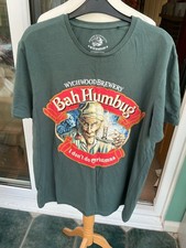 Mens Christmas Xmas T shirt Bah humbug wychwood brewery large chest 42-44”. VGC