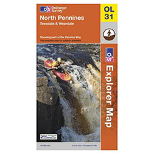 North Pennines - Teesdale and Weardale (... by Ordnance Survey Sheet map, folded