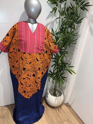 African cotton kaftan maxi - african,